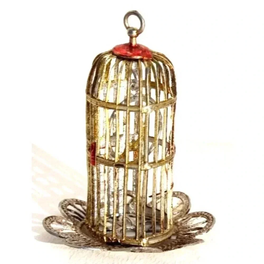 Antique Victorian Dollhouse ORMOLU ERHARD & SOHNE Hanging Bird Cage Germany